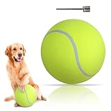 susu & wuwu Giant Tennis Ball for Dogs Yellow Big Tennis Ball for Dog Birthday Gift 9.5' Pet Toy Balls for Small/Medium/Large Dogs