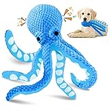 Jeefome Large Squeaky Dog Toys：Plush Dog Toys with Soft Fabric for Small, Medium and Large Dogs-Octopus Stuffed Dog Toys to Keep Them Busy