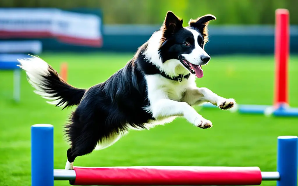 Border Collie agility training